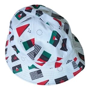Black Scale Flag Bucket Hat L/XL EUC